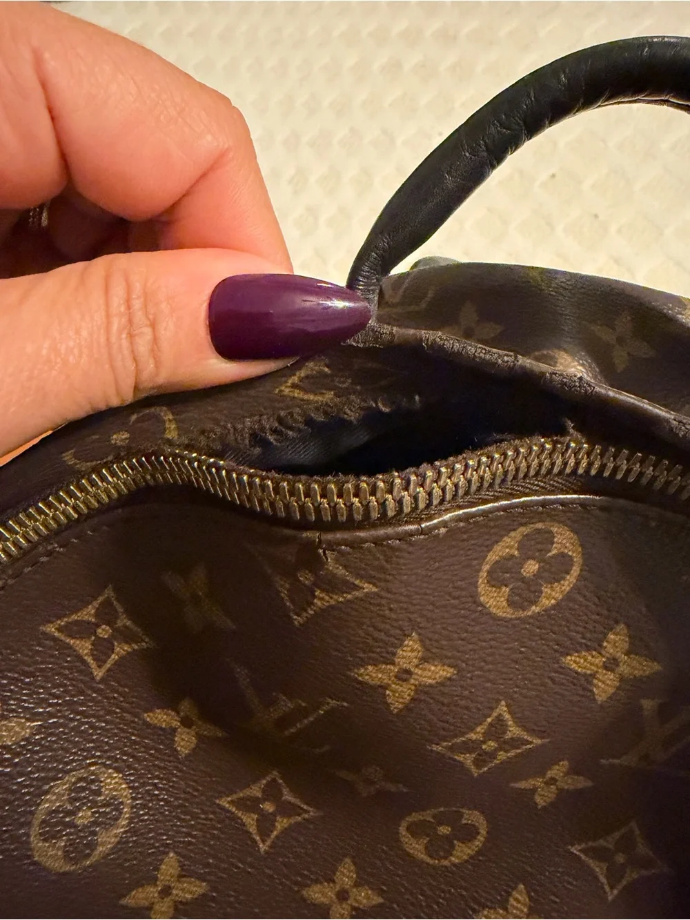 Louis Vuitton Brown Monogram Canvas Backpack with Gold Hardware